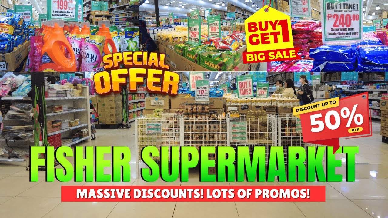 [4K] FISHER SUPERMARKET SHOPPING TOUR I Buy 1 Take 1 Deals & 50% OFF On Selected Items I Quezon City