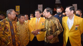 Saat Presiden Jokowi bicara soal Capres pada Peringatan HUT Ke-58 Partai Golkar, 21 Oktober 2022