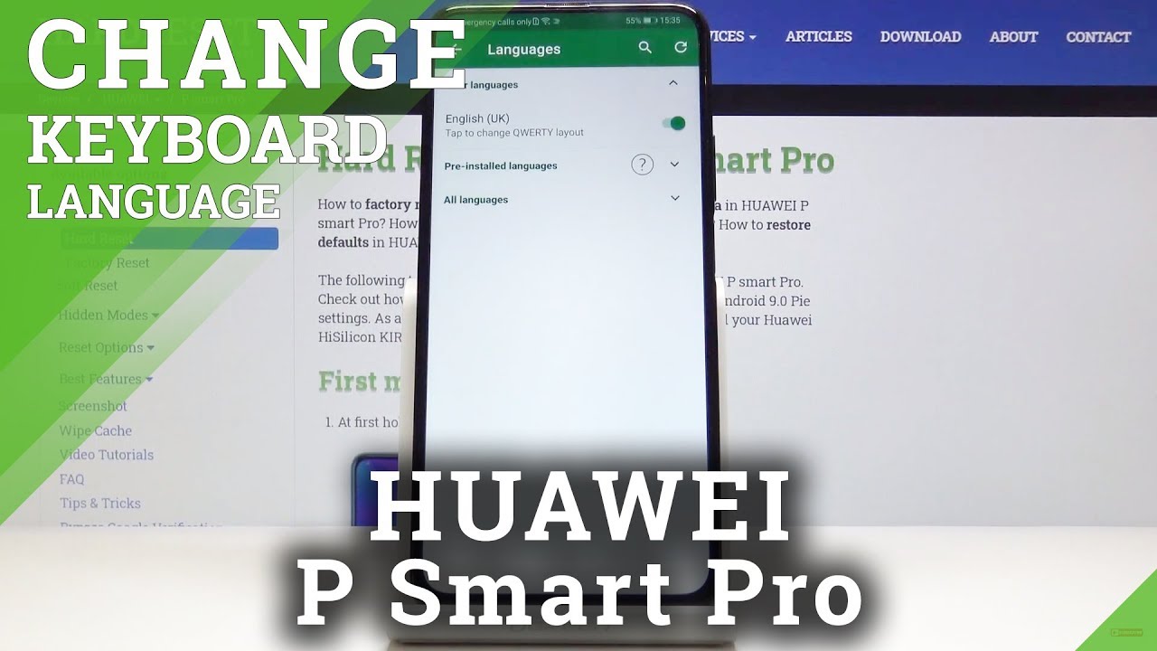 How to Change Keyboard Language in HUAWEI P Smart Pro – Keyboard Dictionary  - YouTube