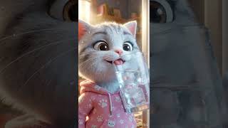 Mimi Cat ne ice cold water piya aur shock ho gayi 😂🥶 | Funny Cat Video #shorts
