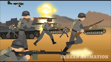 BATTLE OF KURSK | WW2 Stick Nodes war | German vs Soviet