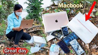 Great day😍| Found Macbook and lots of Broken Phones in Rubbish, Restorations Samsung A10 Cracked