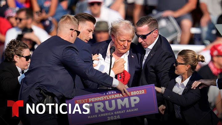 Evacúan a Trump del escenario de un mitin tras oírse múltiples disparos | Noticias Telemundo