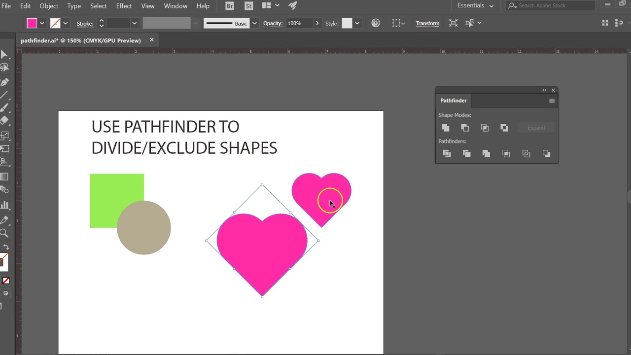 Pathfinder divide and exclude shapes - YouTube