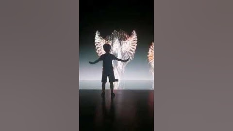 Interactive wall projection games human action