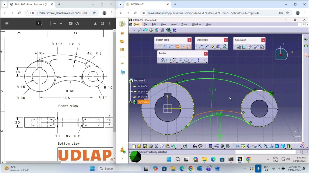 CatiaV5 - Modelado Soporte 4 P2026