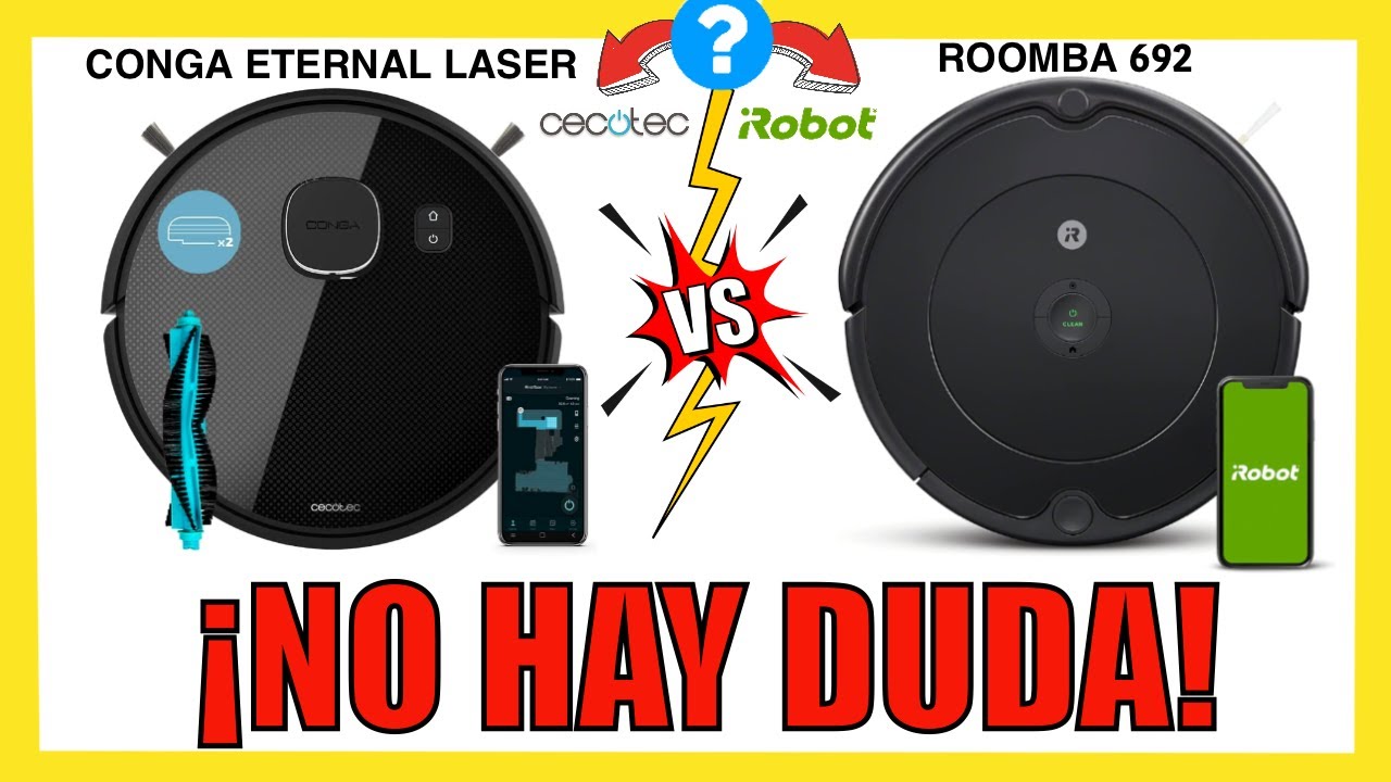 🚨 LOS PROBAMOS, 👀 ¿CUÁL ES MEJOR: Conga Eternal Laser vs Roomba 692?