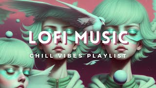 7+ Hours Lofi ☯ Chill Music {Study/Relax} Psychedelic 🌘 Visuals [4k UHD] AI Music Video