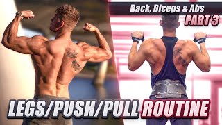 Legs/Push/Pull Routine Ep. 3: Back, Biceps & Abs | MYSL