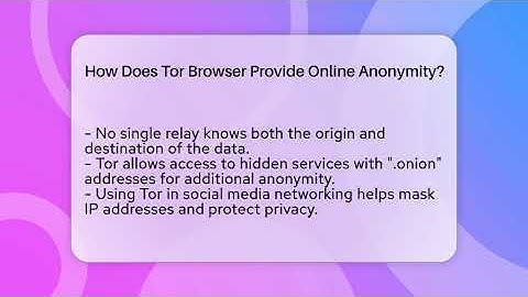 How Does Tor Browser Provide Online Anonymity? - Everyday-Networking