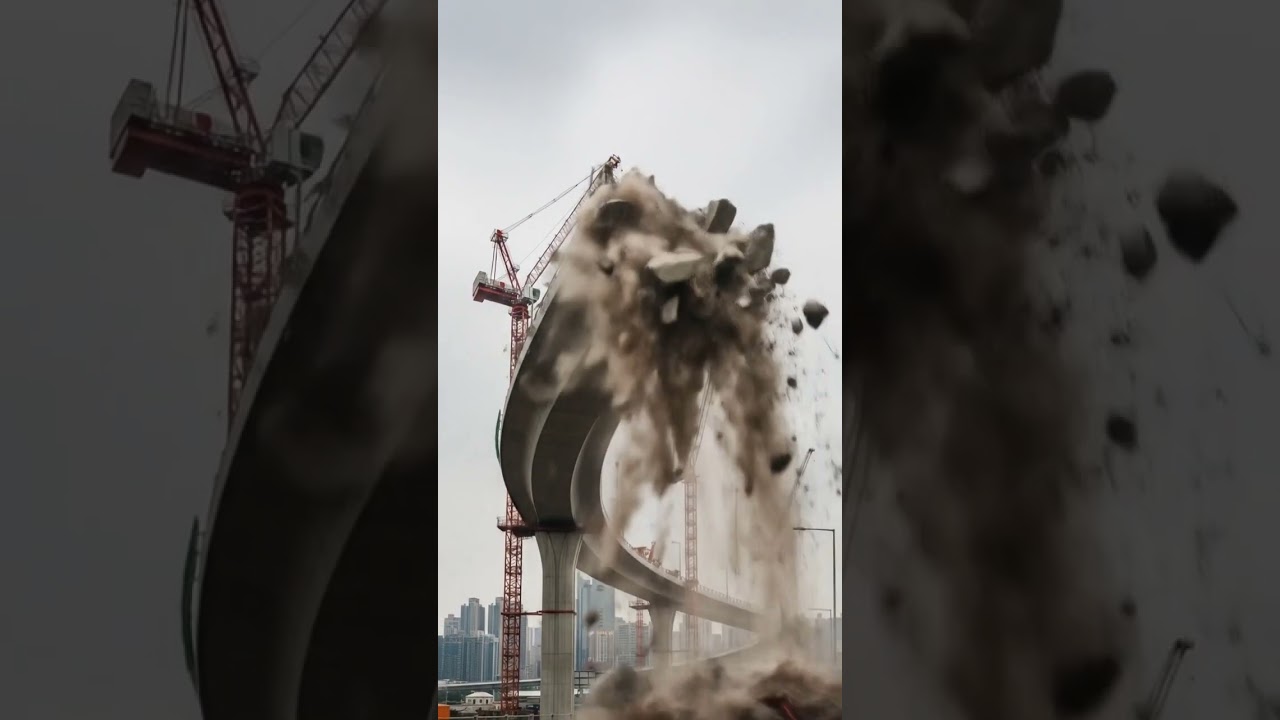 Epic Bridge Collapse | Satisfying Demolition [AI Generated Video] 2025