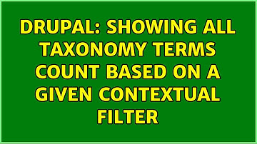 Drupal: Showing All Taxonomy Terms count based on a given contextual filter
