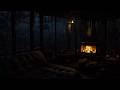 Wooden Cabin With Rain And Fireplace Sounds Calm Ambience For Better Sleep 