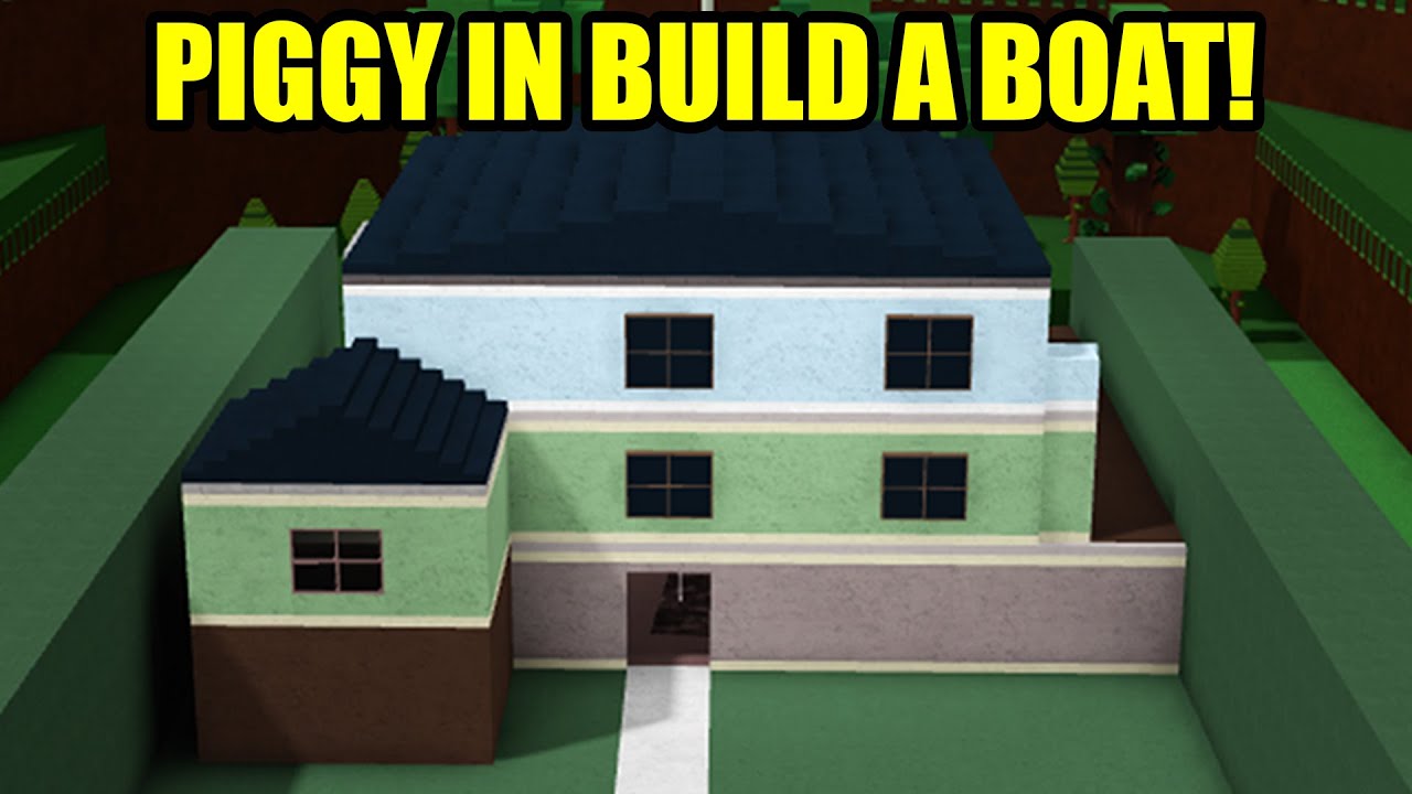 Roblox Piggy In Build A Boat W Minitoon Youtube - roblox piggy house