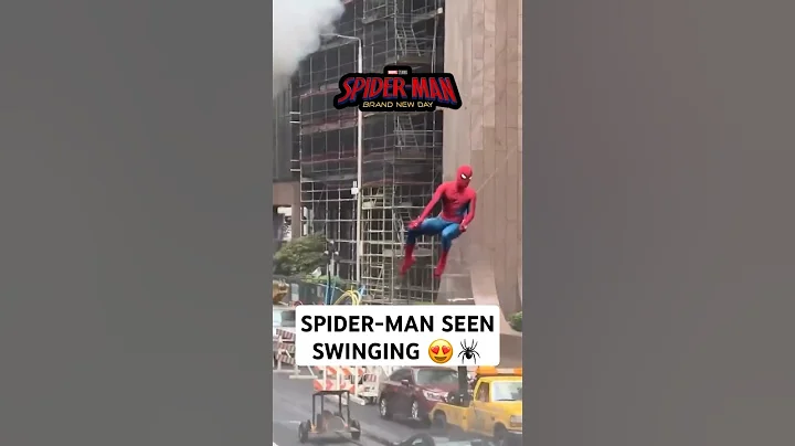 Spider-Man swinging on set Spider-Man Brand New Day🕷️#tomholland #spidermanbrandnewday #spiderman