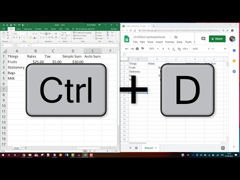 Google Sheets Fill Down Keyboard Shortcut & Applying a Formula to an Entire Column