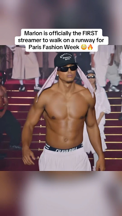 Marlon walks runway for Paris Fashion Week 😳 #marlon #mar3lg #twitchclips #shorts #parisfashionweek