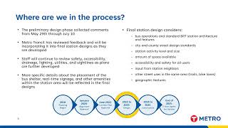 Metro Transit E Line Project Update 9.28.23