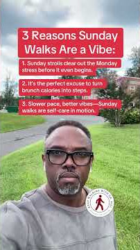 3 reasons Sunday walks are a vibe. #keepwalkingwithdrbill #walking #sunday #sundayservice #healthy