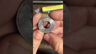 Making a 2012 90% silver proof half dollar into a coin ring