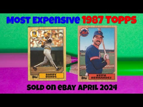 1987 Topps Most Expensive eBay Sales Baseball Cards - April