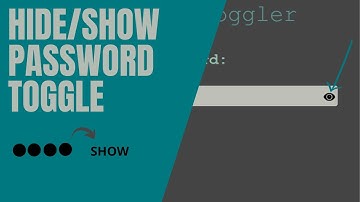 How to create toggle password button with HTML CSS & JavaScript | Hide/Show password