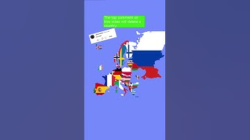 The top comment on this video will delete a country part 5  #map #europe