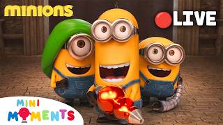 LIVE 🔴 ULTIMATE MINIONS MARATHON 🍌⚠️💛 Funny and Silly Minions Movie Clips | Mini Moments