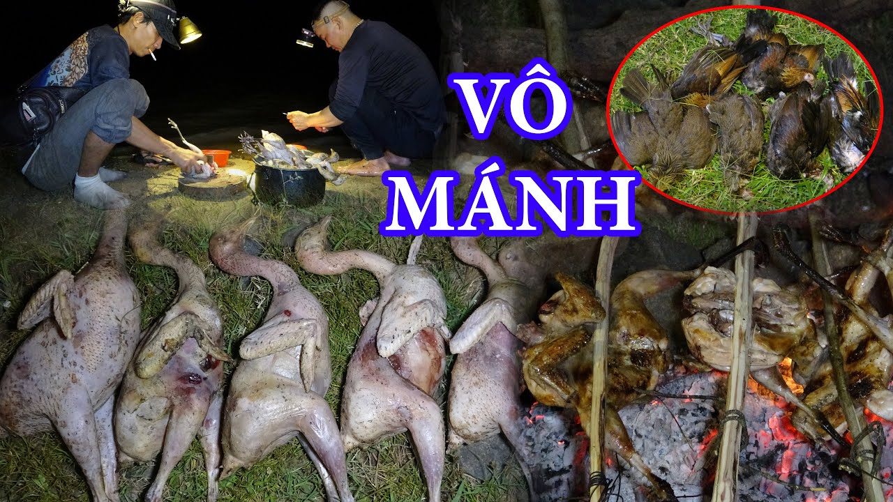 HÔM NAY VÀO RỪNG MAY MẮN, VÔ MÁNH GÀ RỪNG, món gà nướng rau rừng lai rai