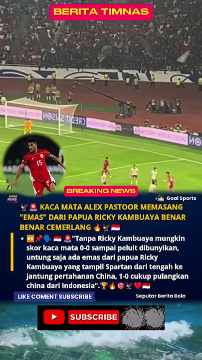 KACA MATA ALEX PASTOOR MEMASANG EMAS DARI PAPUA RICKY KAMBUAYA BENAR-BENAR CEMERLANG