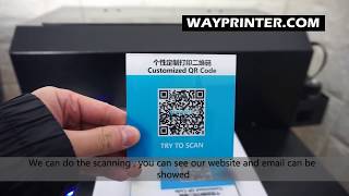 Wayprinter Print white ink QR code on acrylic by UV flatbed printer