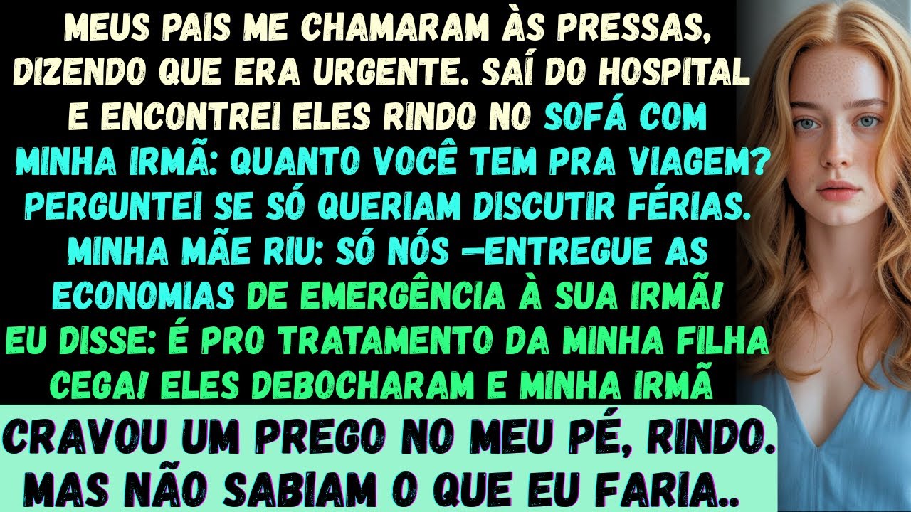 Meus pais me ligaram às pressas, dizendo: Por favor, precisamos que você venha aqui imediatamente...
