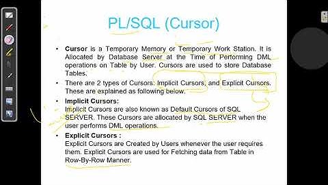 Lecture 2.22 | PLSQL| Cursor Program | Dr. Pushpa Choudhary