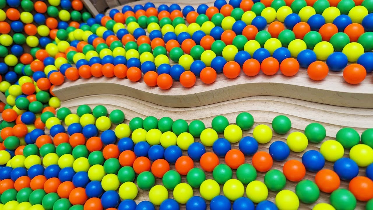 マーブルランレース☆くねくねボード＋透明パイプの「ししおどし」＋HABA＋キュボロ