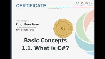 Sololearn C# Basic Concepts - 1.1 What is C#?
