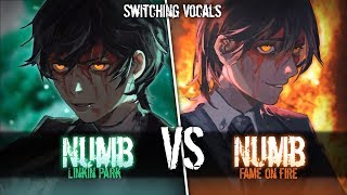 ◤Nightcore◢ ↬ Numb [Switching Vocals] chords