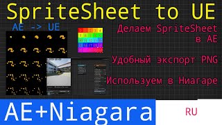 UE5 short tutorials: Генерим в AE spritesheet и закидываем его в Ниагару для воспроизведения видео