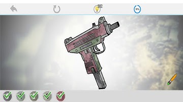 UZI Gun Color By Number - PUBG Weapons Coloring Book For Android