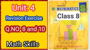 #Maths Class 8 Revision Exercise 4 | Q 8 to 10 | Sindh Textbook board