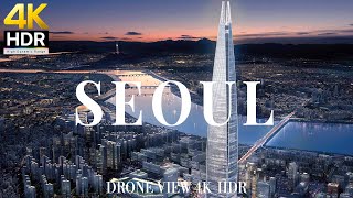 Seoul 4K drone view 🇰🇷 Flying Over Seoul | Relaxation film with calming music - 4k HDR