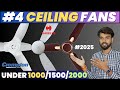 4 Best Ceiling Fan 2025 In india⚡Best Ceiling Fan Under 2000⚡Havells | Crompton | USHA Fan 🔥