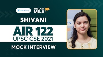 Shivani | AIR 122 | UPSC CSE IAS 2021 Topper Mock Interview | UPSC Topper Rank 122