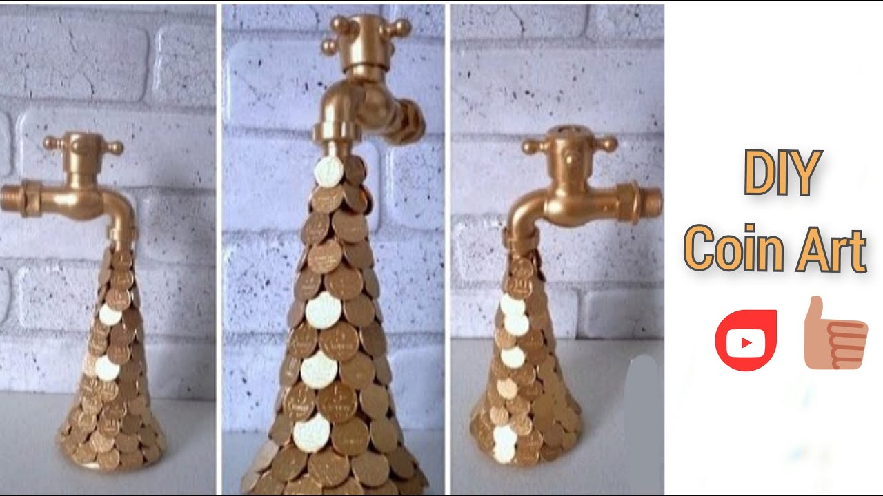 DIY Coin Art DIY Coin Faucet DIY Penny Art Creative Anuja YouTube