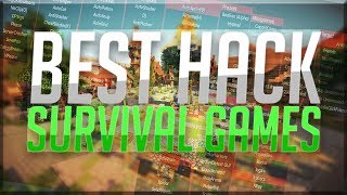 Using the BEST Free Hack in Minecraft 2017 (Jigsaw Client) in Survival Games