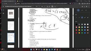Data Structures | Mock Exam 1(Final Review) –حل امتحان كامل على Stack, Queue, BST, Linked Listبالشرح