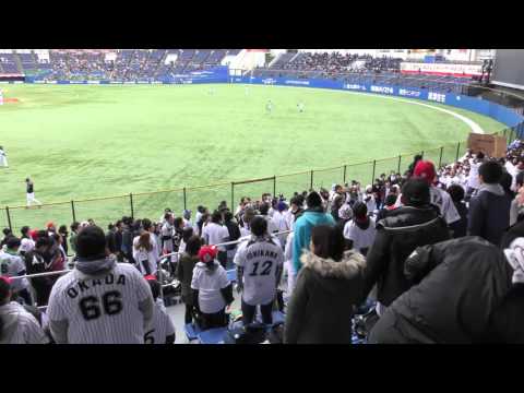 20160313 試合前の田村龍弘選手応援歌の練習 千葉ロッテマリーンズ