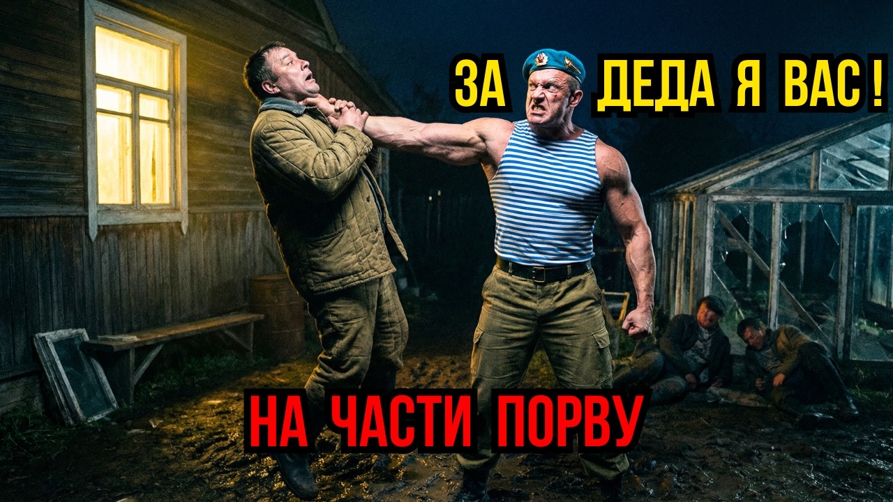 ПРИЕХАЛ ПРОВЕДАТЬ ДЕДА. А Его Избивают Бандиты. Не Знали Что Его Внук Солдат ВДВ. Уничтожил Всех!