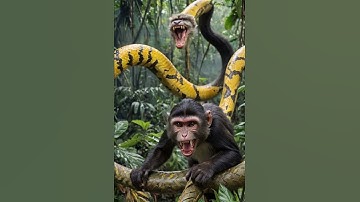 Python vs Monkey#monkeyvspython  #wildlife #wildlifeshowdown #wildlifebattle