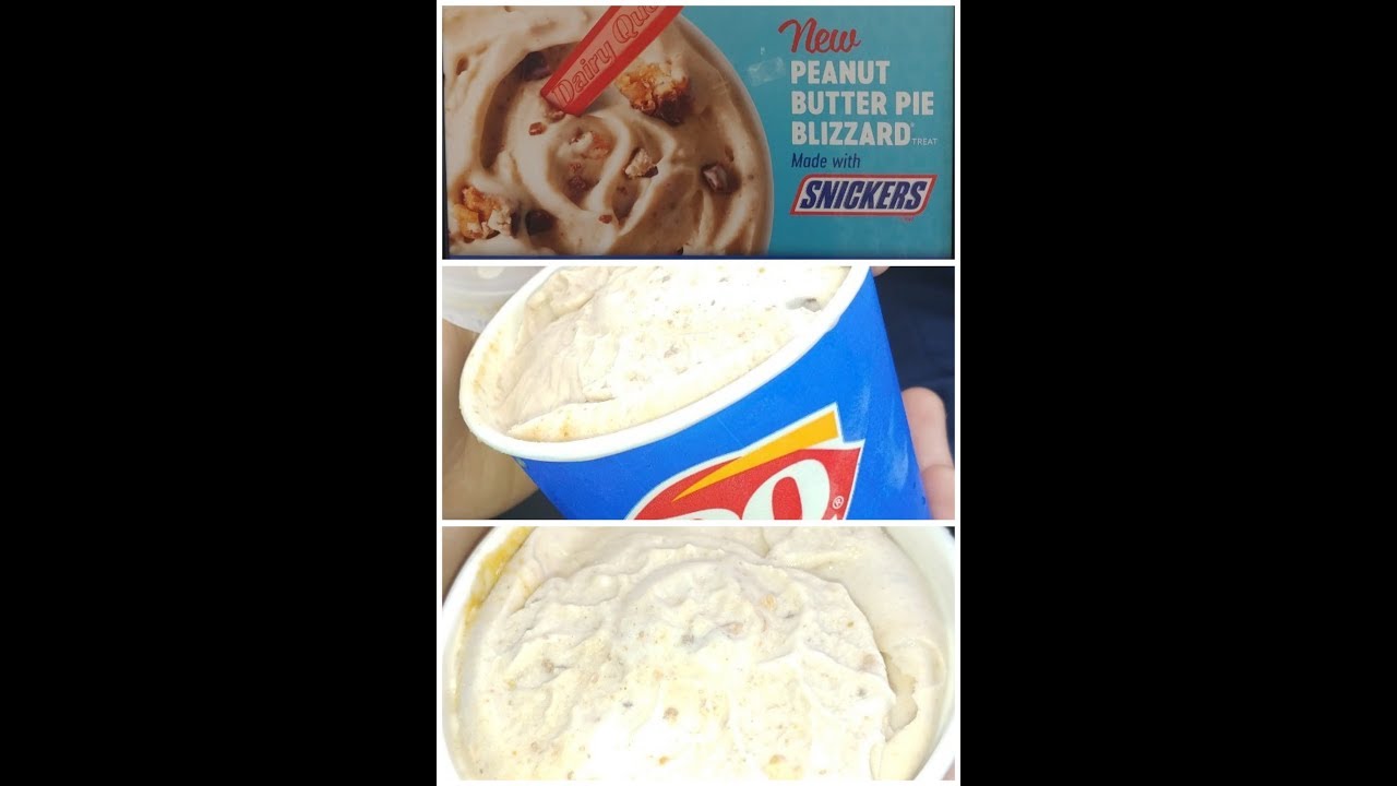 Dairy Queens Snickers Peanut Butter Pie Blizzard Review YouTube