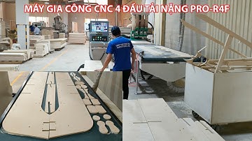 Máy CNC  4 ĐẦU Cắt Ván Ép làm Sofa ghế bọc da, bọc nệm | PRO-R4F